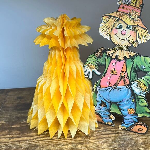 1979 Beistle Scarecrow Honeycomb Haystack Vintage Halloween Fall Decor - Picture 5 of 7